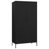 Black Steel Wardrobe 35.4x19.7x70.9